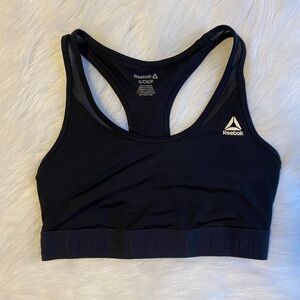 Reebok Sports Bra Womens Size Small Black Wireless Racerback‎